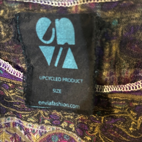 Colorful Paisley scarf top upcycled product boho - Picture 2 of 4